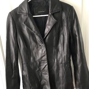 Jones New York Black leather jacket